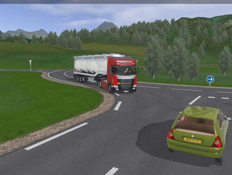 Logiciel simulateur de conduite exercice perfectionnement de la conduite