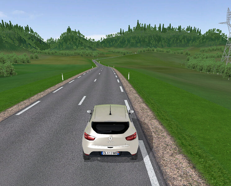 Logiciel simulateur de conduite exercice apprentissage de la conduite