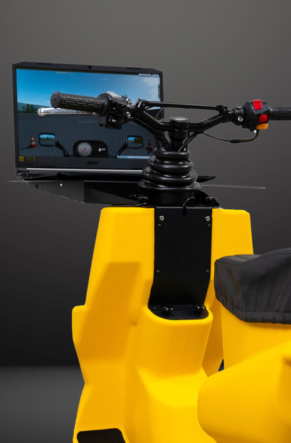 simulateur de conduite deux roues motorisées 50cm3, scooter, mobylettes