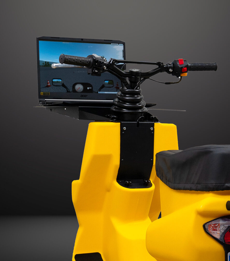 simulateur de conduite deux roues motorisées 50cm3, scooter, mobylettes
