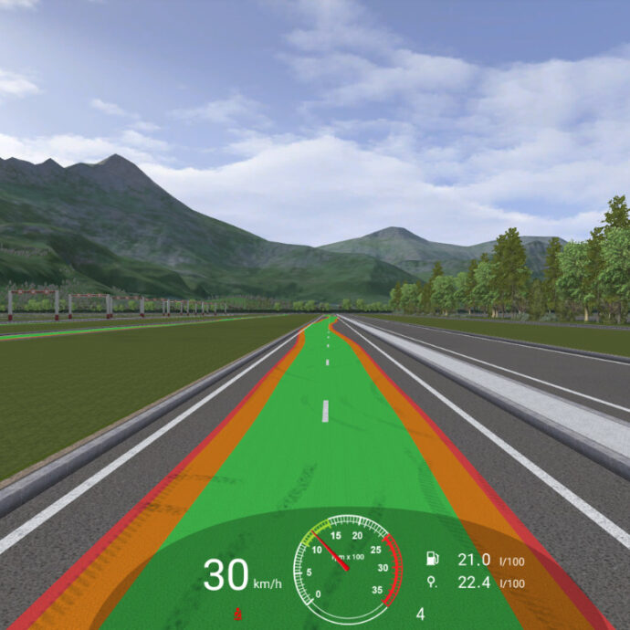 environnement visuel simulateur de conduite poids lourds pmr